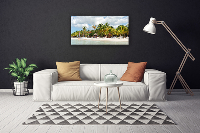 Canvas Kunstdruck Strand Palmen Landschaft