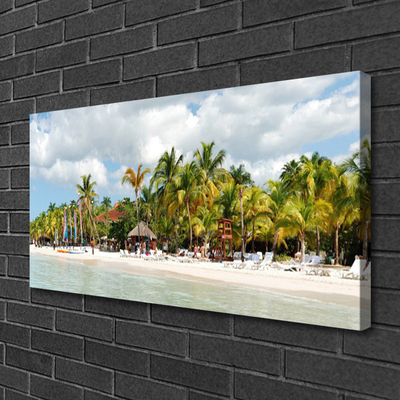 Canvas Kunstdruck Strand Palmen Landschaft