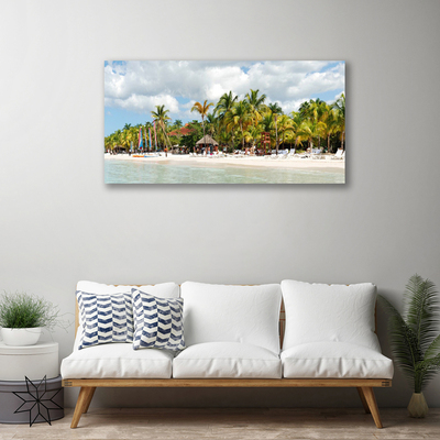 Canvas Kunstdruck Strand Palmen Landschaft