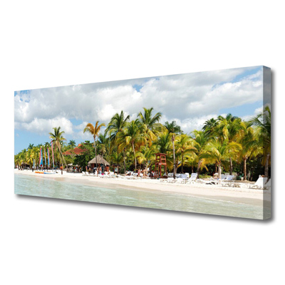 Canvas Kunstdruck Strand Palmen Landschaft