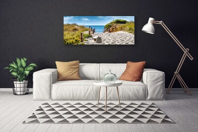 Canvas Kunstdruck Fußpfad Landschaft