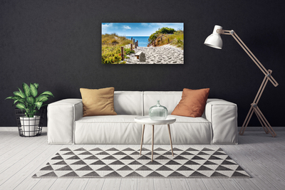 Canvas Kunstdruck Fußpfad Landschaft