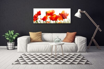 Canvas Kunstdruck Mohnblumen Pflanzen