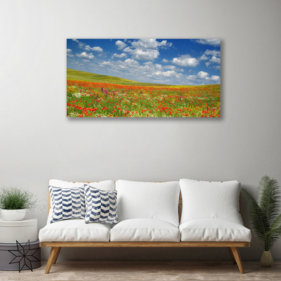 Canvas Kunstdruck Wiese Blumen Landschaft