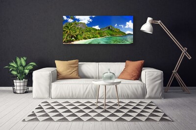 Canvas Kunstdruck Strand Gebirge Landschaft