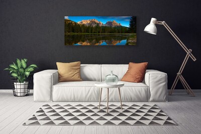 Canvas Kunstdruck Wald See Landschaft