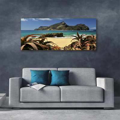 Leinwand-Bilder Strand Meer Felsen Landschaft