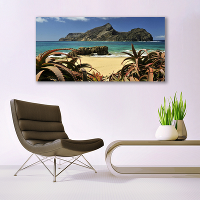 Leinwand-Bilder Strand Meer Felsen Landschaft