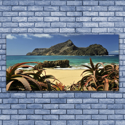 Leinwand-Bilder Strand Meer Felsen Landschaft