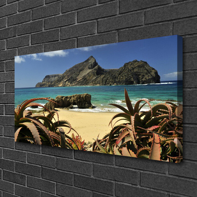 Leinwand-Bilder Strand Meer Felsen Landschaft