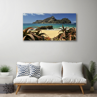 Leinwand-Bilder Strand Meer Felsen Landschaft