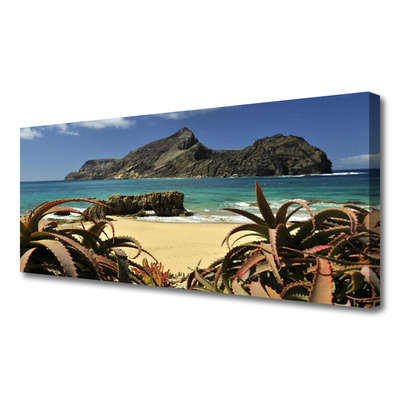 Leinwand-Bilder Strand Meer Felsen Landschaft