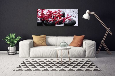 Leinwand-Bilder Blumen Steine Kunst