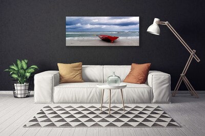 Leinwand-Bilder Boot Strand Meer Landschaft