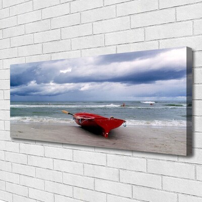 Leinwand-Bilder Boot Strand Meer Landschaft