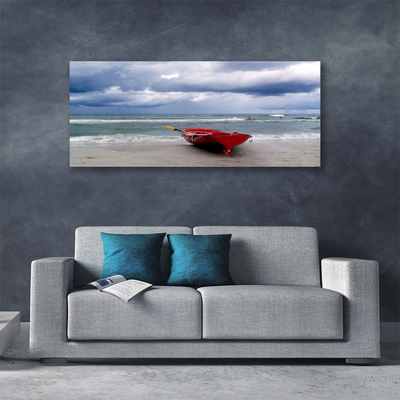 Leinwand-Bilder Boot Strand Meer Landschaft