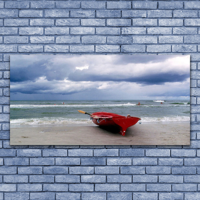 Leinwand-Bilder Boot Strand Meer Landschaft