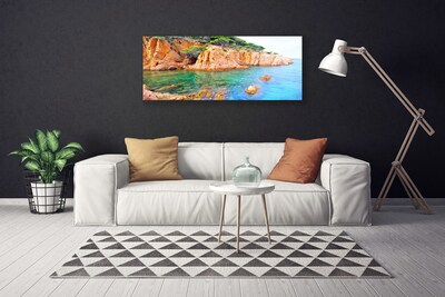 Leinwand-Bilder Gesteine Meer Landschaft