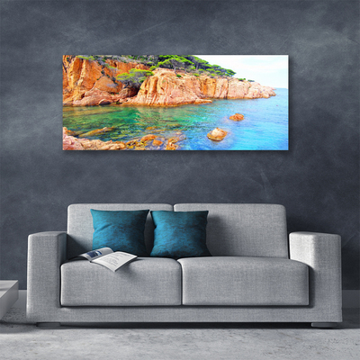 Leinwand-Bilder Gesteine Meer Landschaft