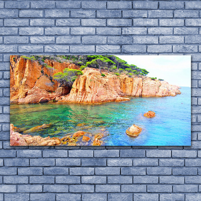 Leinwand-Bilder Gesteine Meer Landschaft