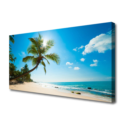 Leinwand-Bilder Palme Strand Meer Landschaft