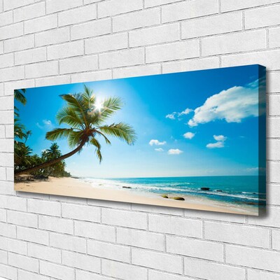 Leinwand-Bilder Palme Strand Meer Landschaft