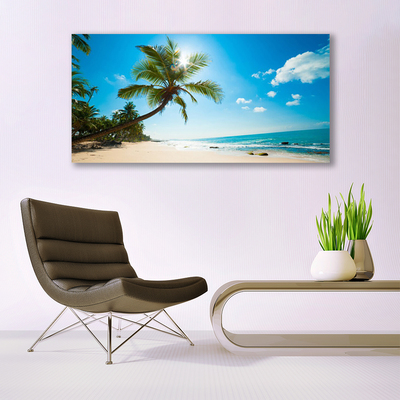 Leinwand-Bilder Palme Strand Meer Landschaft