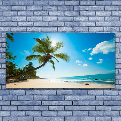 Leinwand-Bilder Palme Strand Meer Landschaft