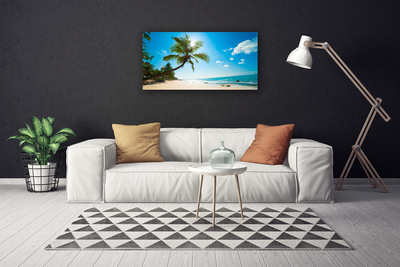 Leinwand-Bilder Palme Strand Meer Landschaft