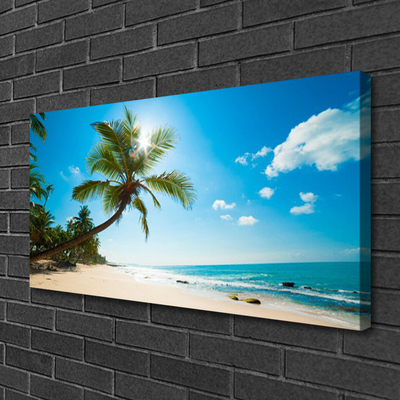 Leinwand-Bilder Palme Strand Meer Landschaft