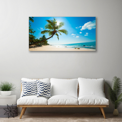 Leinwand-Bilder Palme Strand Meer Landschaft