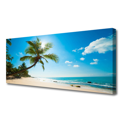 Leinwand-Bilder Palme Strand Meer Landschaft