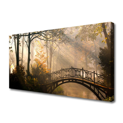 Leinwand-Bilder Wald Brücke Architektur