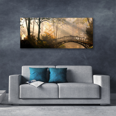Leinwand-Bilder Wald Brücke Architektur