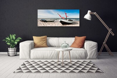 Leinwand-Bilder Boote Strand Landschaft