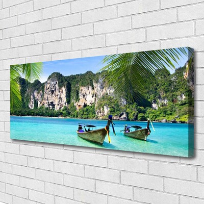 Leinwand-Bilder Boote Meer Landschaft