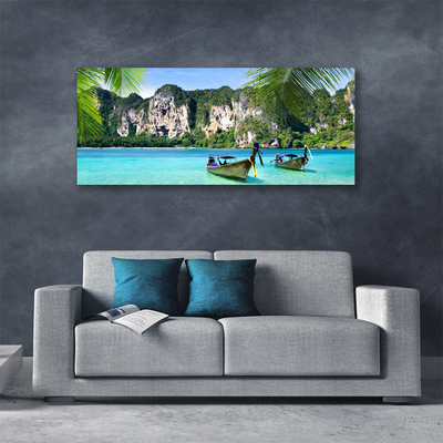 Leinwand-Bilder Boote Meer Landschaft