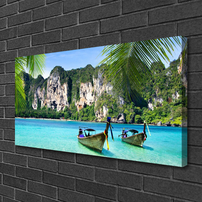 Leinwand-Bilder Boote Meer Landschaft