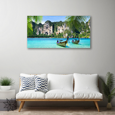 Leinwand-Bilder Boote Meer Landschaft