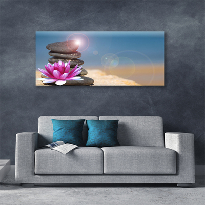 Leinwand-Bilder Steine Blume Kunst