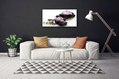 Leinwand-Bilder Blumen Steine Kunst