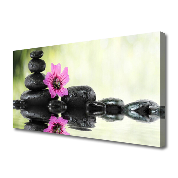 Leinwand-Bilder Blume Steine Kunst