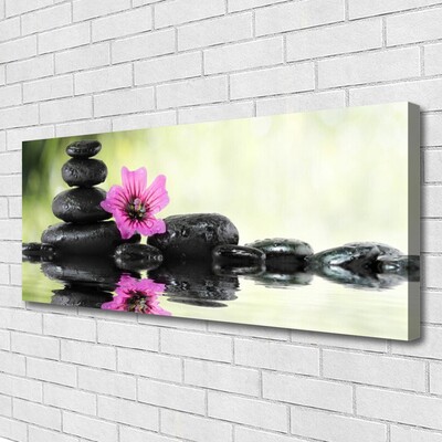 Leinwand-Bilder Blume Steine Kunst