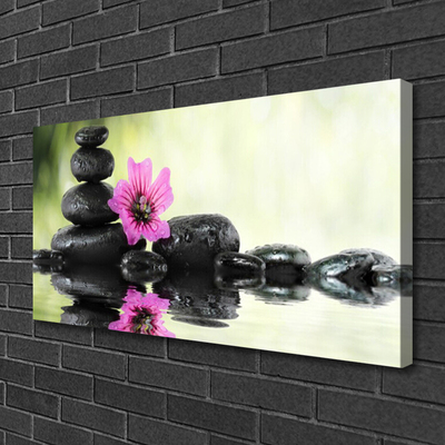 Leinwand-Bilder Blume Steine Kunst