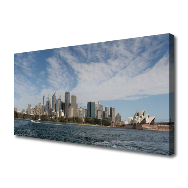 Leinwand-Bilder Stadt Meer Gebäude