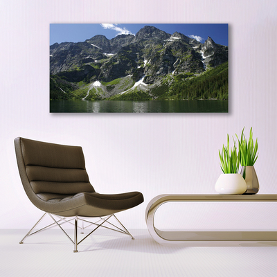 Leinwand-Bilder Gebirge See Wald Landschaft