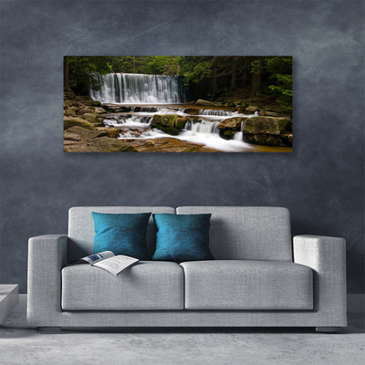 Leinwand-Bilder Wasserfall Wald Natur