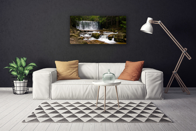 Leinwand-Bilder Wasserfall Wald Natur