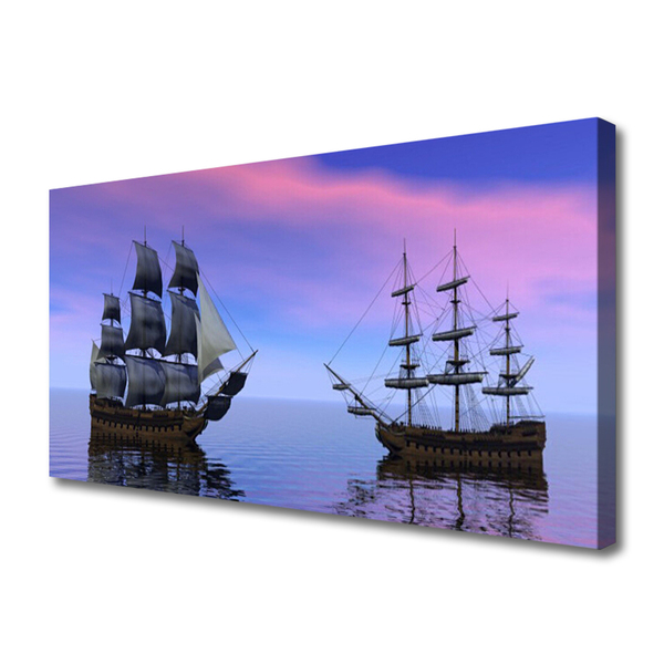 Leinwand-Bilder Boote Meer Landschaft