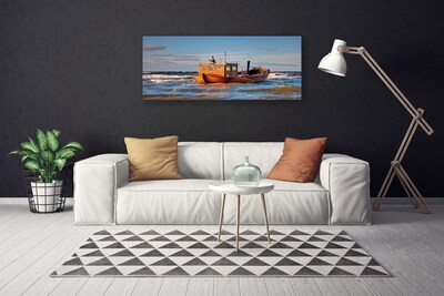 Leinwand-Bilder Boot Meer Landschaft